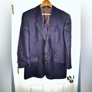 Baumler Avantgarde Mens 42 Long Blue 100% Virgin Wool Sport Coat Suit Jacket 42L
